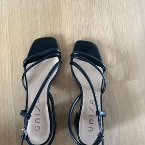 Unisa Black Strappy Heels